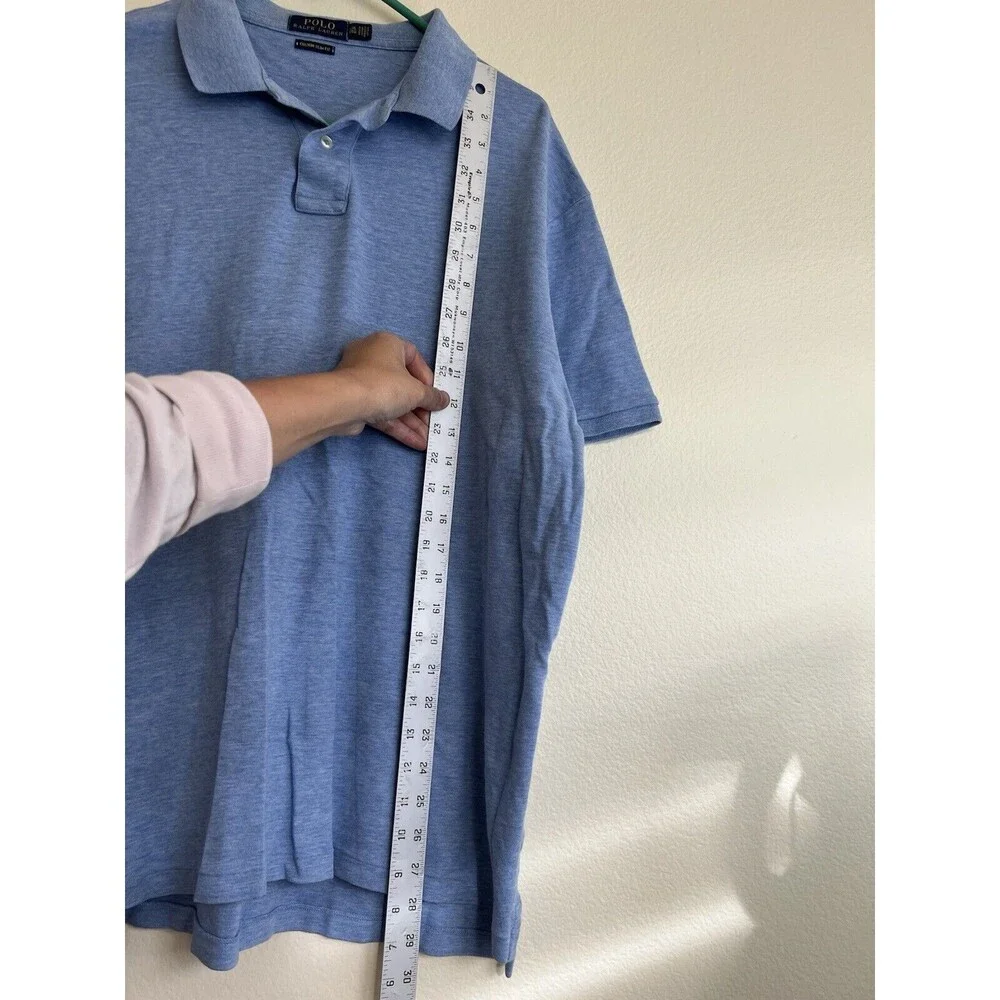 Polo Ralph Lauren Polo Shirt Men Size 2XL Blue 100% Cotton Short Sleeve Collared